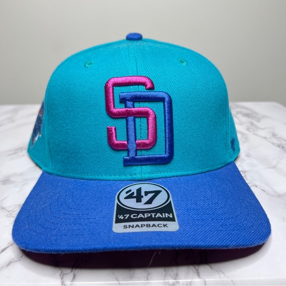 ‘47 Brand Other - ‘47 Brand San Diego Padres SnapBack Teal and Pink MLB Genuinely Merchandise OSFA